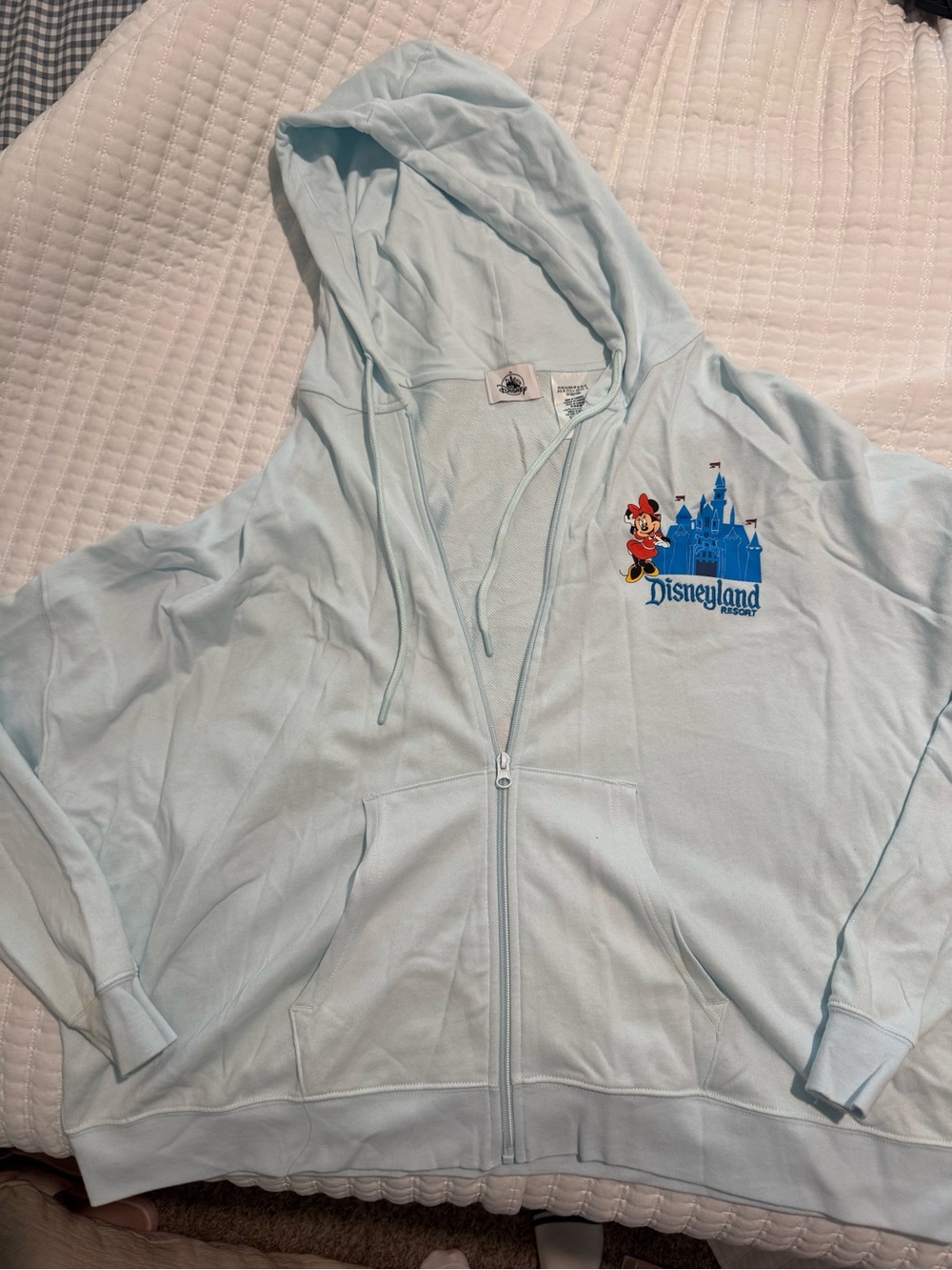 Disney Light Blue Zip-Up Hoodie Jacket
